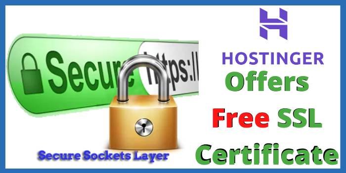 Hostinger Free SSL certificate