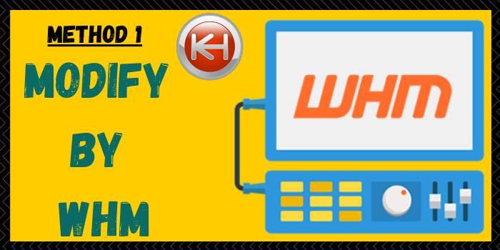 Modify DNS KnownHost by WHM Method