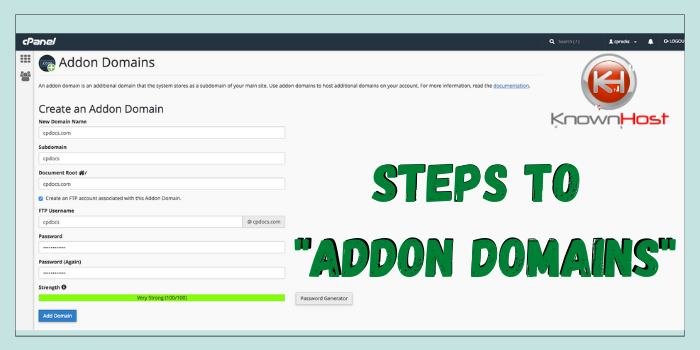 Steps to Addon Domains