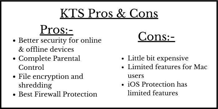 KTS Pros & Cons