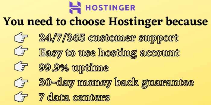 Why do you need to buy hosting from Hostinger?