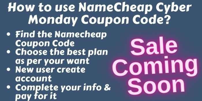 NameCheap Cyber Monday Promo Codes